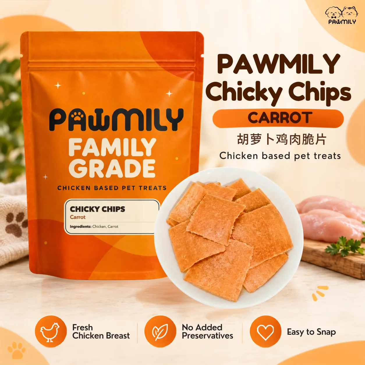 PAWMILY Chicky Chips – Carrot
